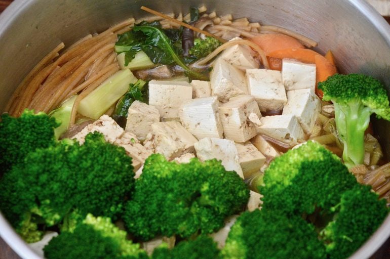 Ramen Noodle Soup Cooking.