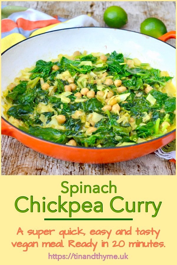Spinach Chickpea Curry.