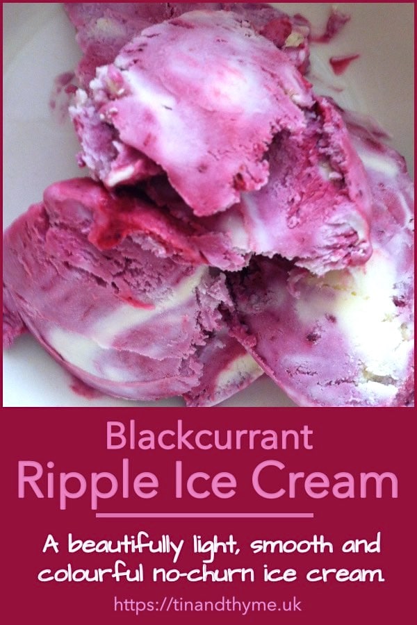 Blackcurrant and White Chocolate Ripple Ice Cream
