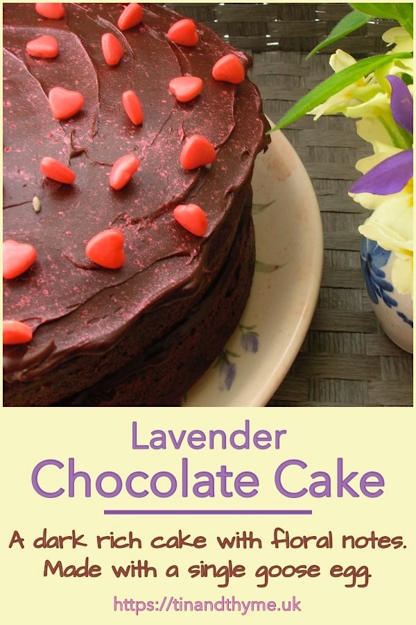 Lavender Chocolate Goose Egg Cake.