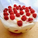 A bowl of summer berry trifle.