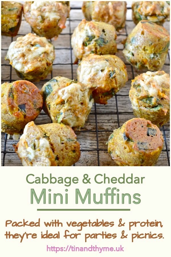 Cabbage & Cheddar Muffins With Carrot & Garlic Scapes | Tin and Thyme