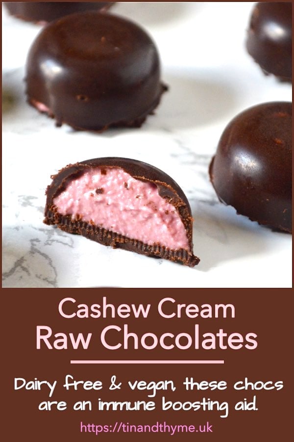 Cashew Cream Raw Chocolates.