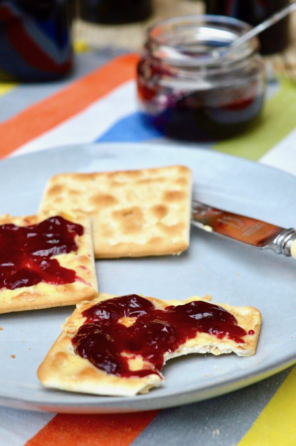 Hedgerow Jelly on crackers.