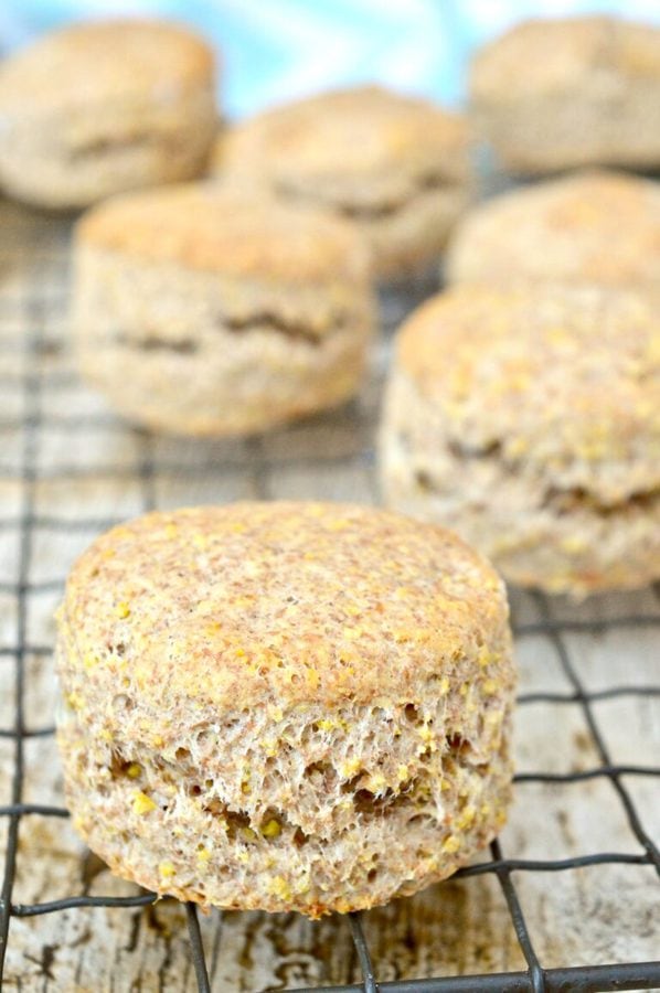 Vegan Wholemeal Scones cooling on a rack.