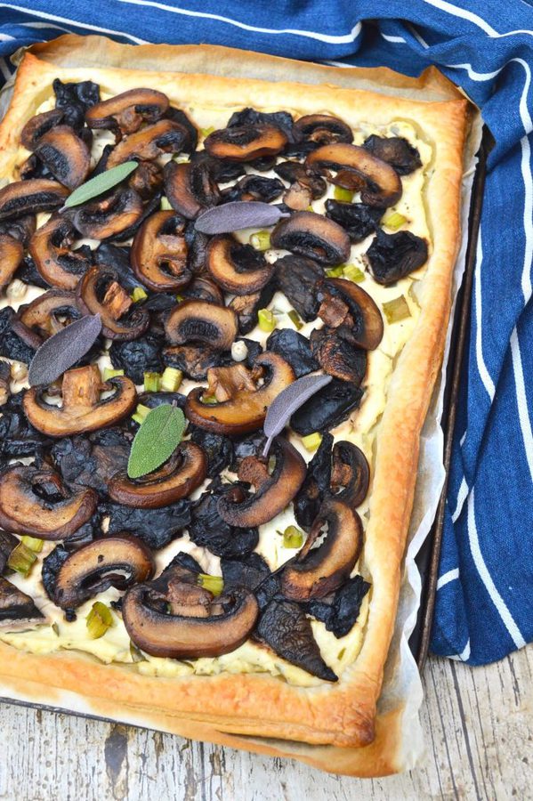 Mushroom Tart just out of the oven.