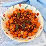 Roasted Squash with Sage and Hazelnuts in Brown Butter.