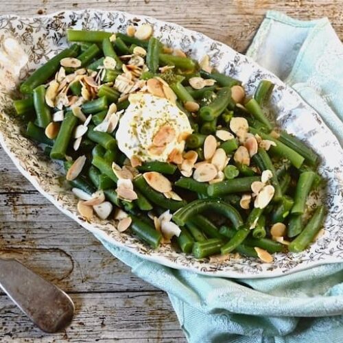 Green Beans with Almonds & Crème Fraîche for a Luxurious Side Tin and