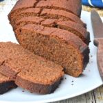Slices of malted chocolate cake in loaf format.