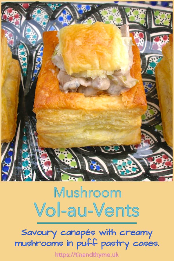 A square mushroom vol-au-vent.