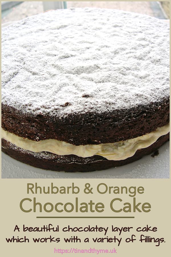 Rhubarb and Orange Chocolate Cake.