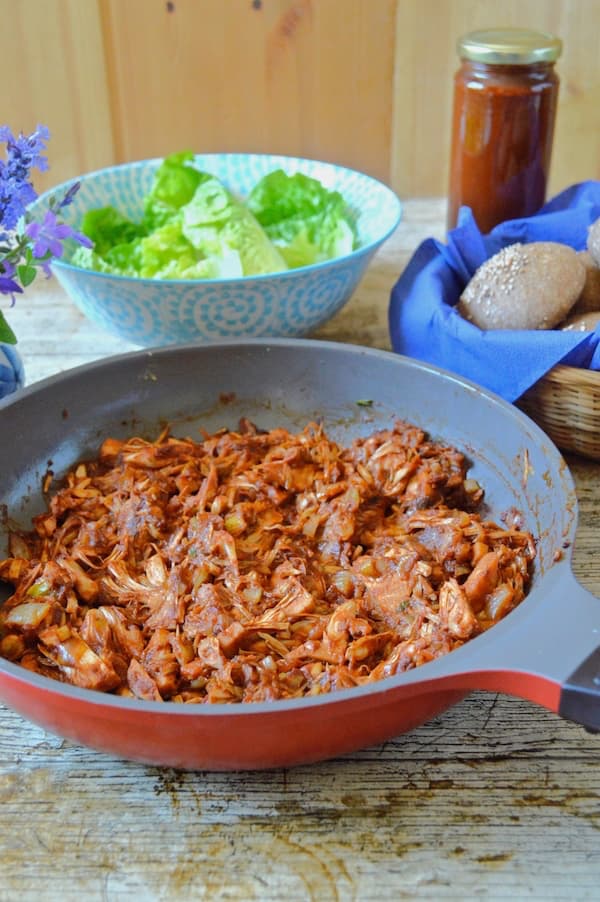 Pulled Jackfruit in a Homemade Rich Smoky Barbecue Sauce Tin and Thyme