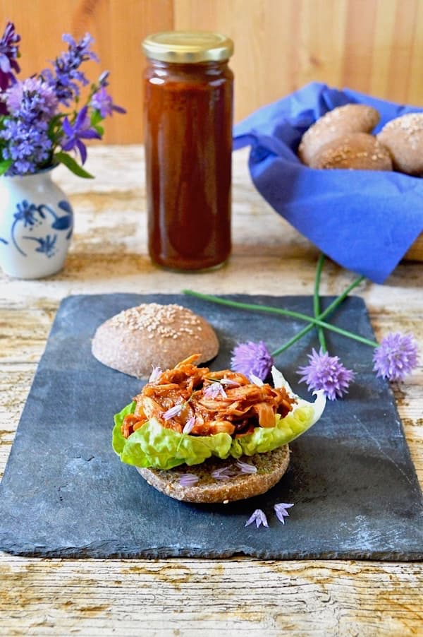 Pulled Jackfruit in a Homemade Rich Smoky Barbecue Sauce Tin and Thyme