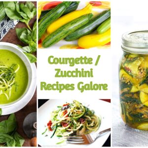 Showing four images from All The Courgette Recipes You Will Ever Need.