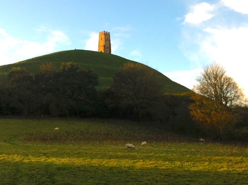 A view of Glastonbury Tor in the late autumn sunshine.