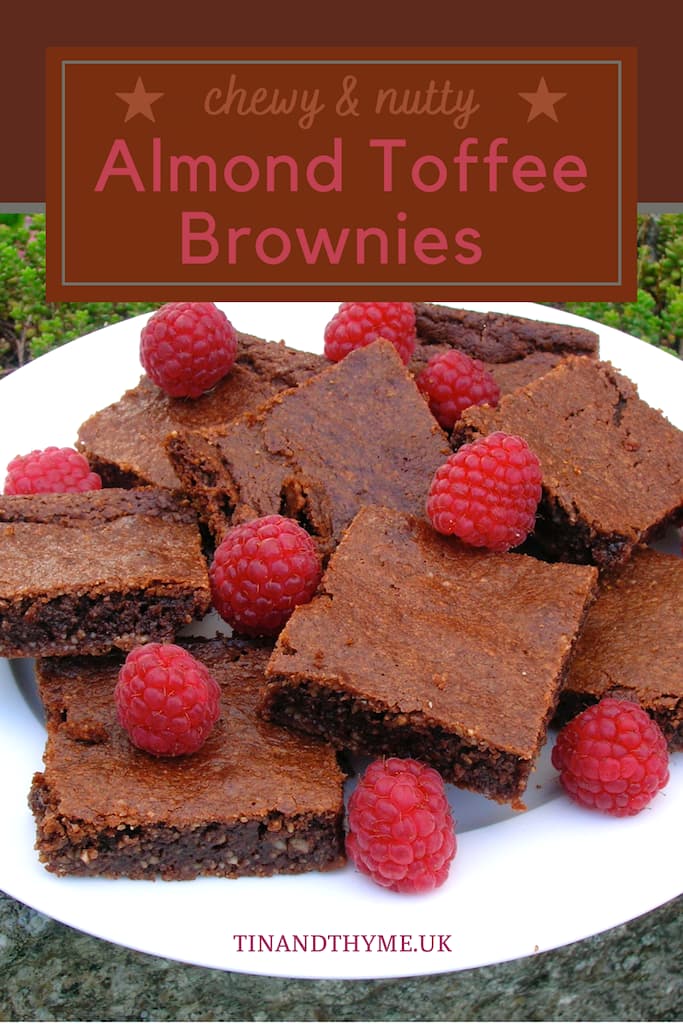 Almond Toffee Brownies Gluten Free Tin and Thyme