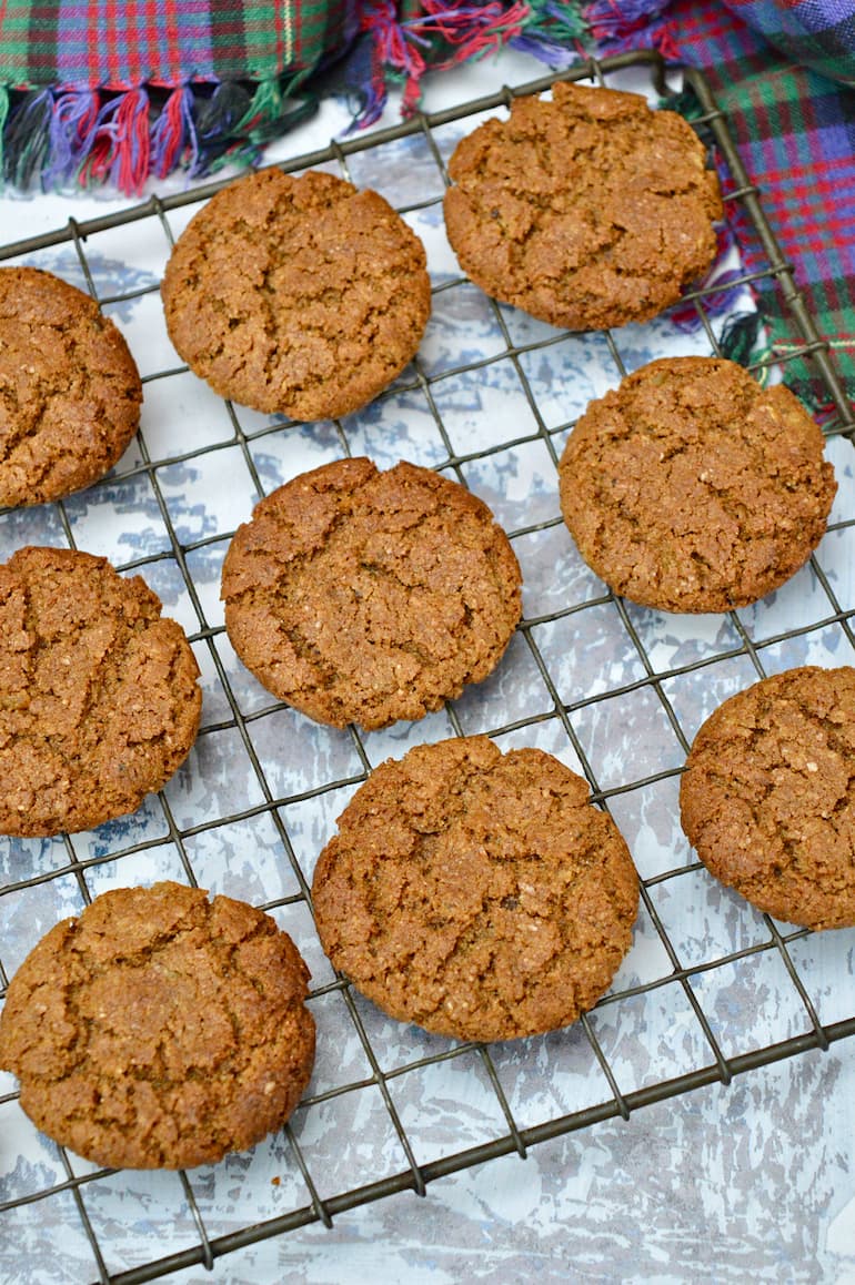 Cornish fairings cooling on a wire rack.