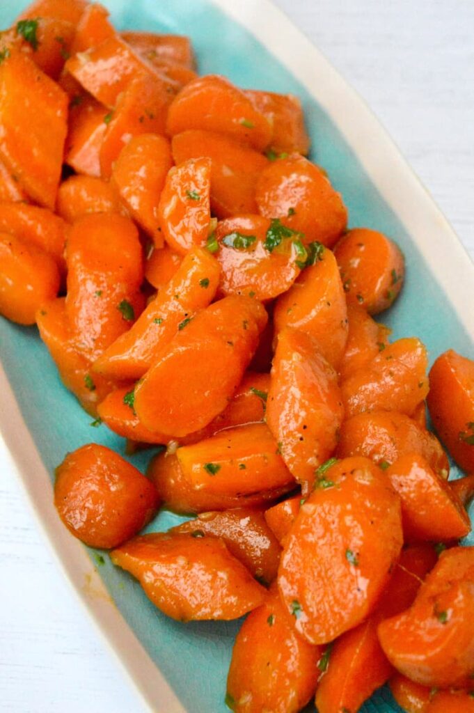 Honey Butter Glazed Carrots With Garlic Tin and Thyme