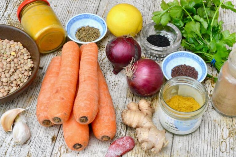 Roasted Carrots And Lentil Curry Tin and Thyme