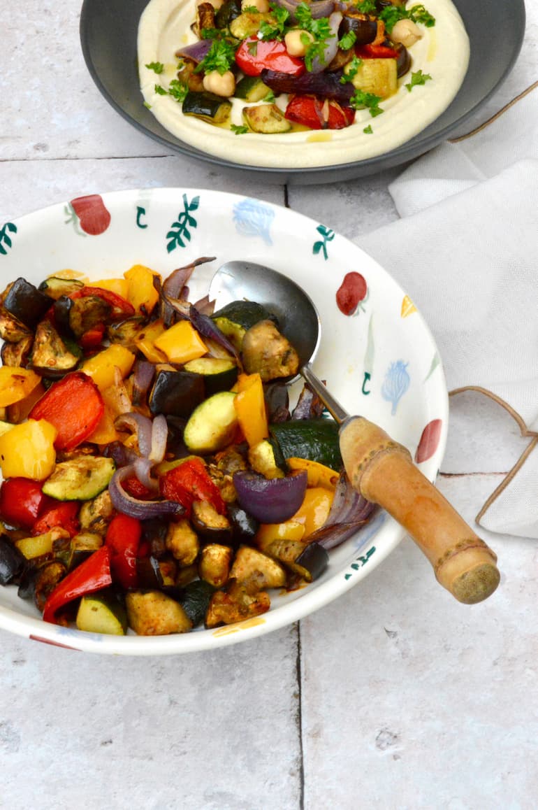 Roasted Mediterranean Vegetables Air Fryer Or Oven Tin and Thyme