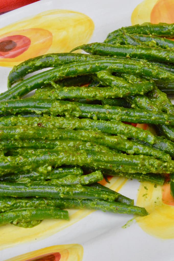 Pesto Green Beans Tin and Thyme