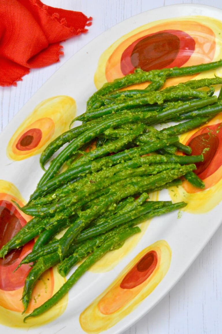 Pesto Green Beans Tin and Thyme