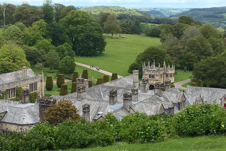 Lanhydrock House and estate looking out over the Glynn Valley.