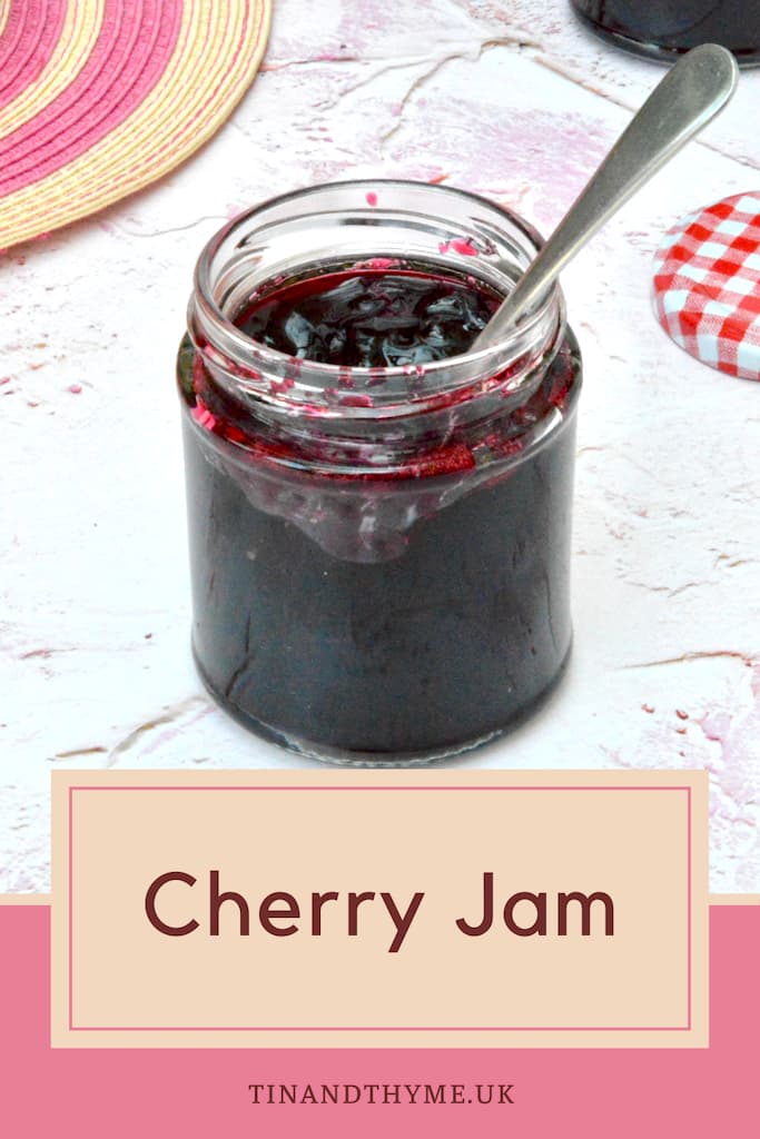 Cherry Jam Only 3 Ingredients Tin and Thyme