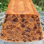 Chocolate ale fruit cake in loaf form.