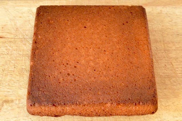 Square sponge turned upside down.