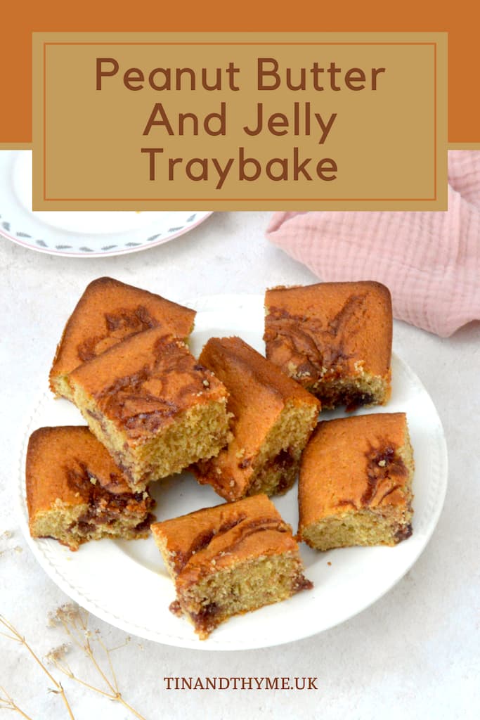 Peanut Butter And Jelly Traybake Cake Tin and Thyme