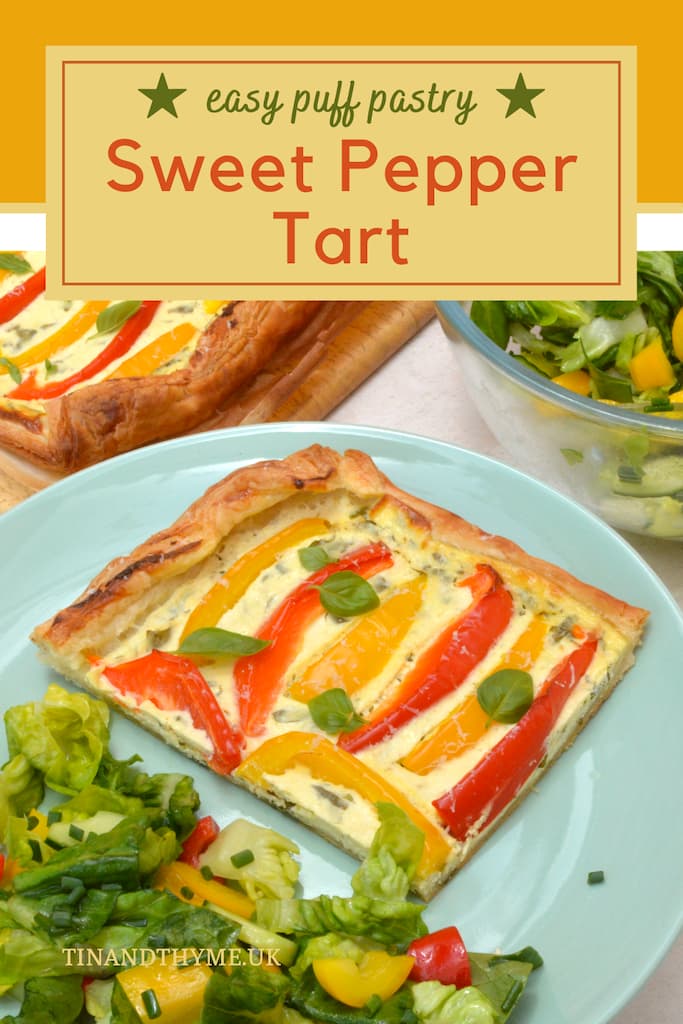 Sweet Pepper Tart Easy Puff Pastry Version Tin and Thyme