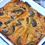 Vegan toad in the hole just out of the oven.