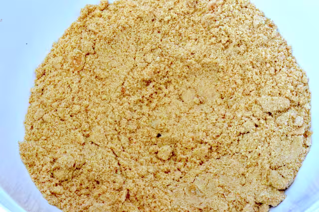 Digestive biscuits blitzed to a crumb.