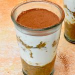 Two ten-minute tiramisu breakfast pots, one only partially showing.
